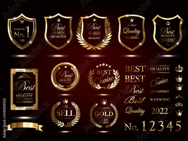 Fototapeta エンブレム、メダルのセット