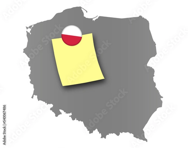 Obraz Polen-Pinnwand-Notiz