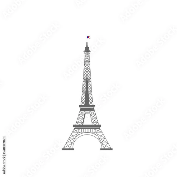 Obraz eiffel tower isolated