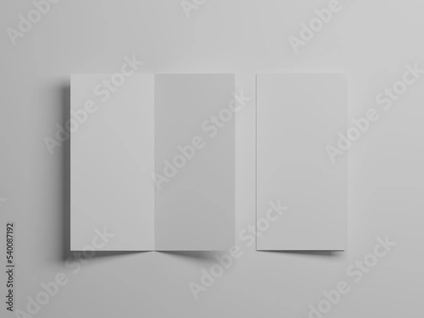 Obraz DL bi-fold brochure mockup 3d rendering 