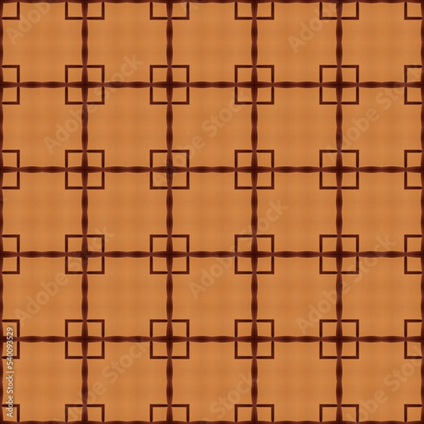 Fototapeta Geometric seamless textile pattern 3d illustrated
