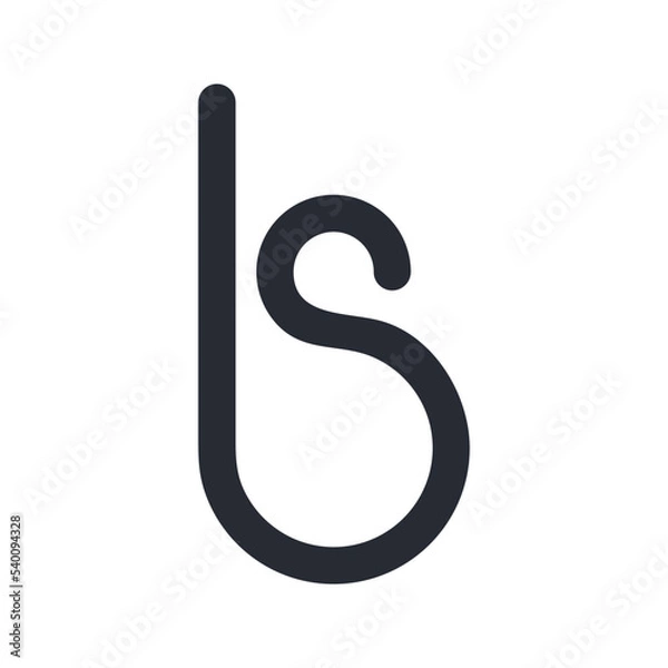 Obraz bs lowercase logo black interrelated