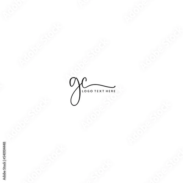 Fototapeta GC Hand Written Style logo
