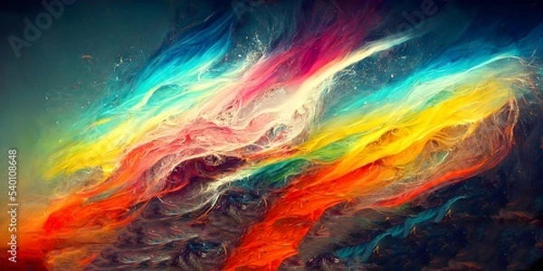 Fototapeta Abstract colorful background. 3d render illustration