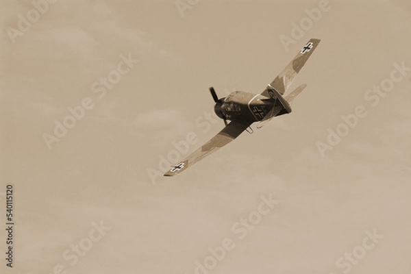 Obraz German military airplane (imitation) during historical reenactment of 1945 WWII