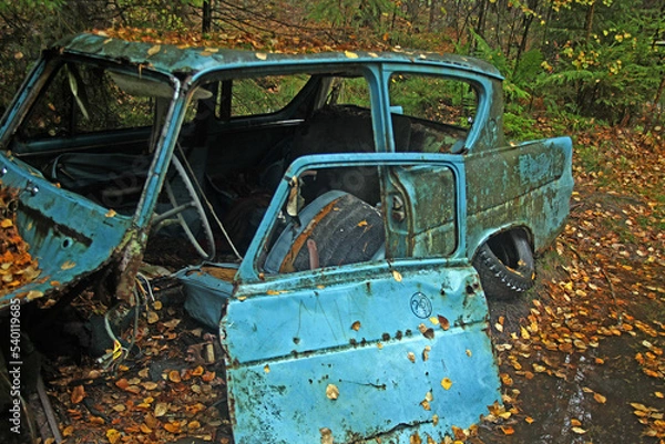 Obraz rusty old car