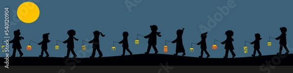 Obraz Laternenumzug durch die Straßen