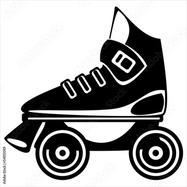 Obraz roller skate on white background