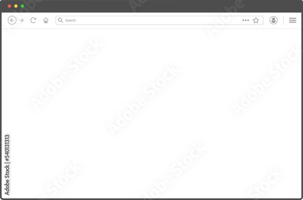 Fototapeta Browser mockup. Web browser mockup. Web window template. Website window
