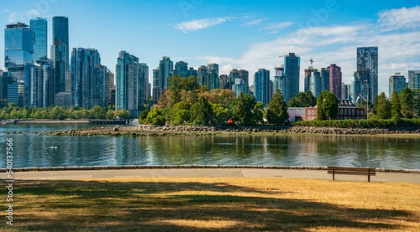 Obraz Vancouver skyline from Stanley Park