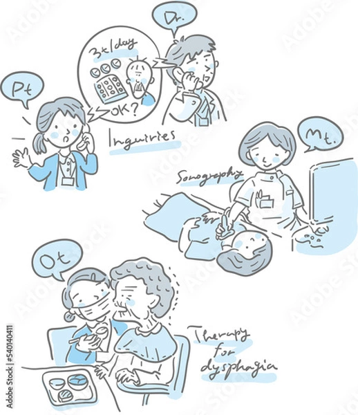 Fototapeta 医療従事者（薬剤師・臨床検査技師・作業療法士）