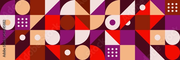 Fototapeta Flat mosaic pattern design banner background