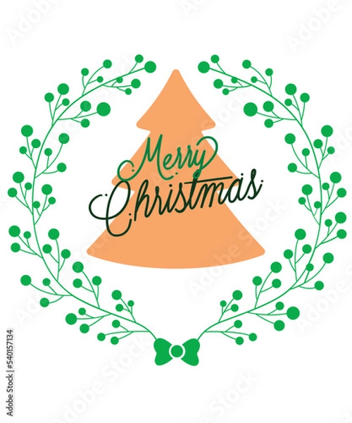 Fototapeta christmas card with christmas tree