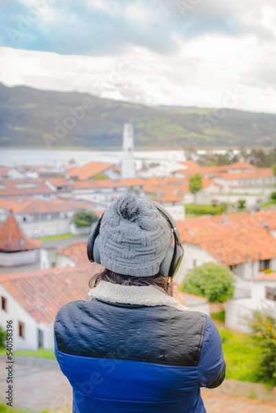 Obraz view of the village with nature