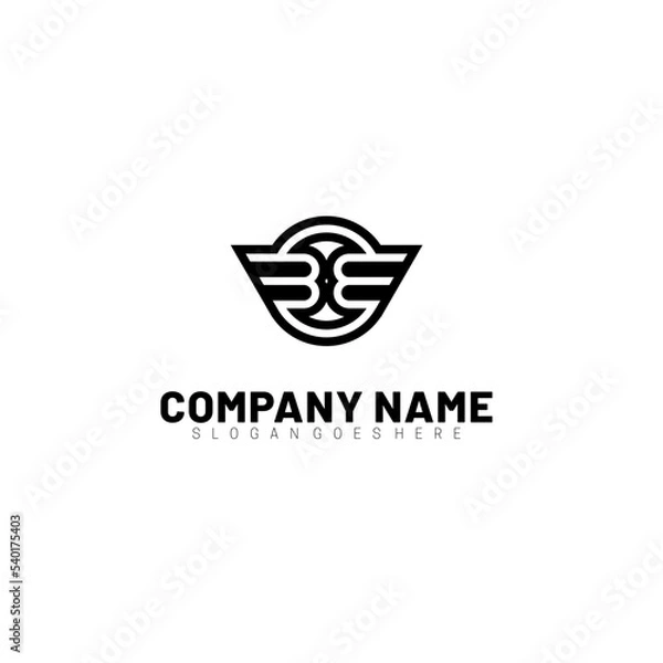 Fototapeta Modern initial BB logo letter simple and creative design concept