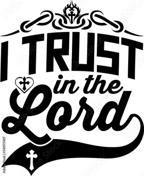 Obraz Jesus and Bible Verse religious, motivational, Lettering t-shirt design