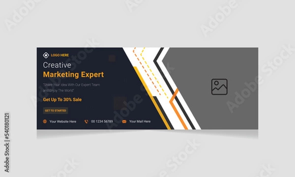 Obraz New Creative Face book banner and cover design templates