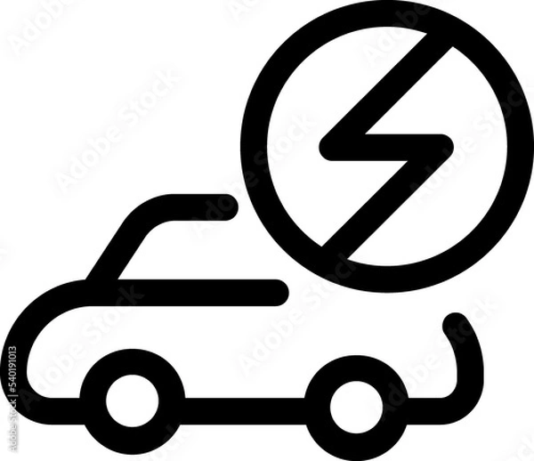 Fototapeta Electric car charge icon. Eco friendly electro auto 