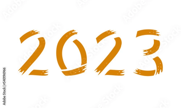 Fototapeta New Year 2023 design of wood on png . 2023 numbers are made in wooden shape. Design element for new years day. png 2023 design 
