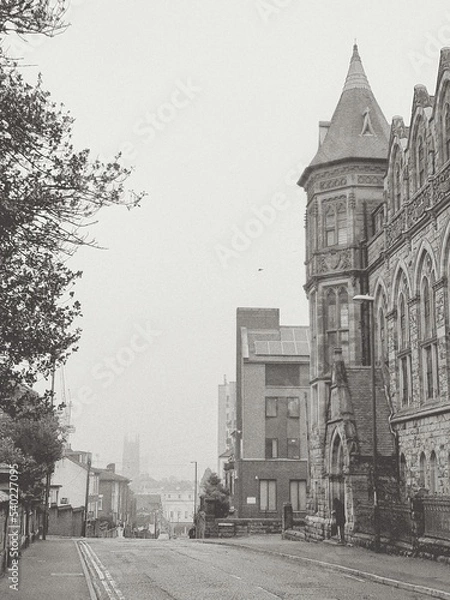 Fototapeta city street view