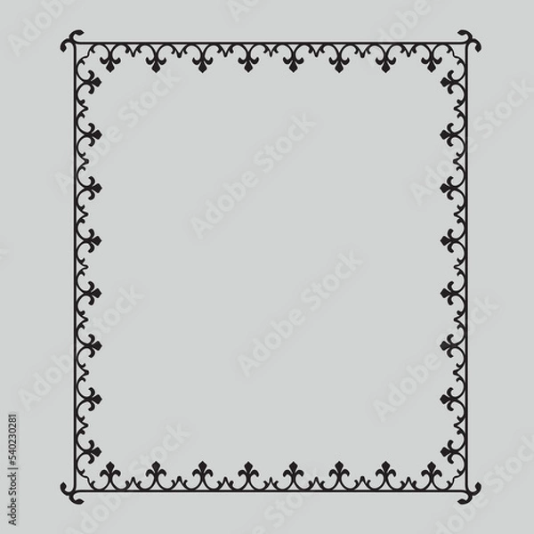 Fototapeta Frame, in the style of an ornament, Vector illustration eps 10, Art.	