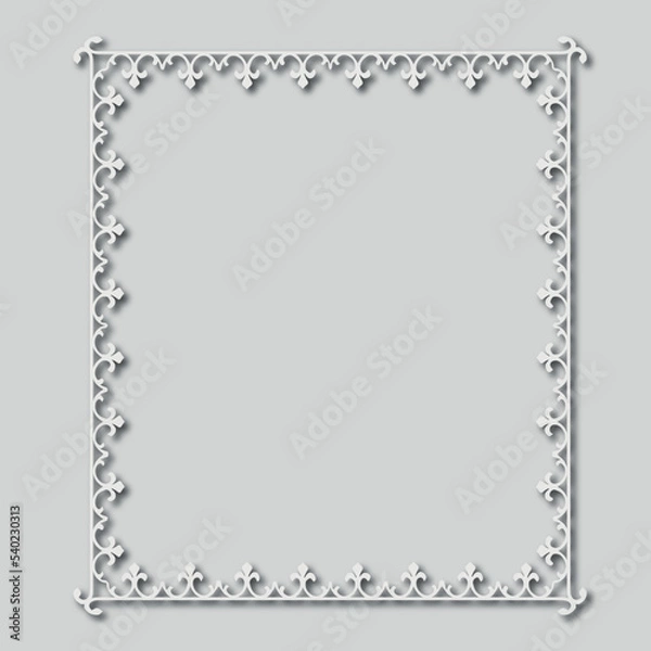 Fototapeta Frame, in the style of an ornament, Vector illustration eps 10, Art.	