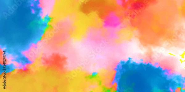 Fototapeta abstract watercolor background with watercolor splashes.bright multicolor hand drawn illustration.Great for textures, backgrounds, banner, there is a place for text.><