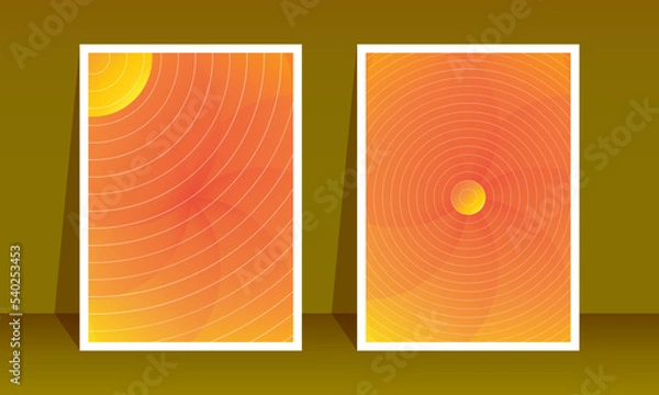 Obraz Gradient minimalist shape poster template