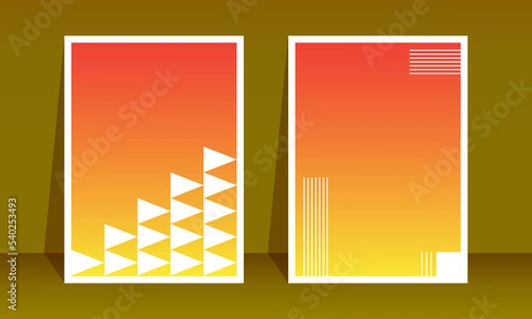 Obraz Gradient minimalist shape poster template