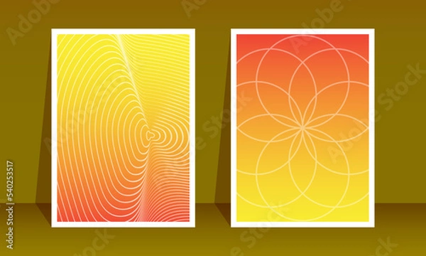 Obraz Gradient minimalist shape poster template