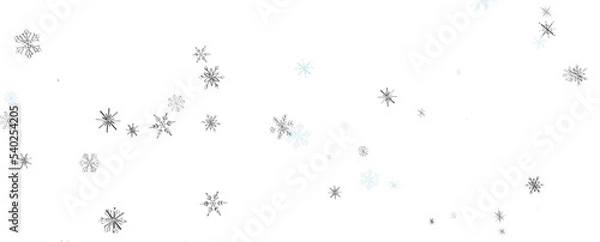 Fototapeta Christmas background design of snowflake and snow falling in the winter 3d illustration