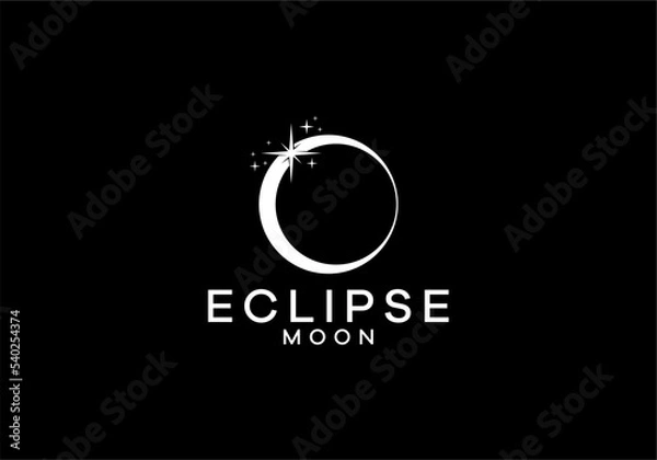 Obraz ECLIPSE MOON MODERN LOGO DESIGN