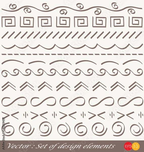 Obraz  Hand drawn design elements , vector illustration