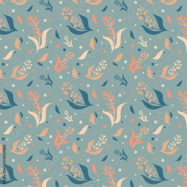 Fototapeta seamless pattern with flowers