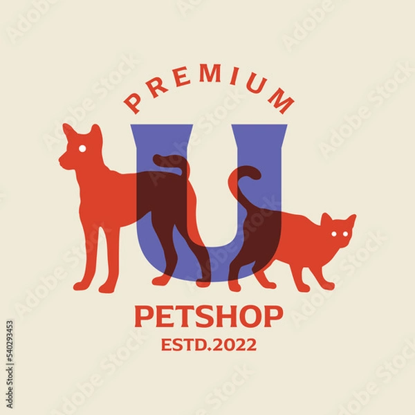 Obraz Alphabet U Petshop Logo