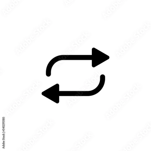 Obraz Double reverse arrow simple icon