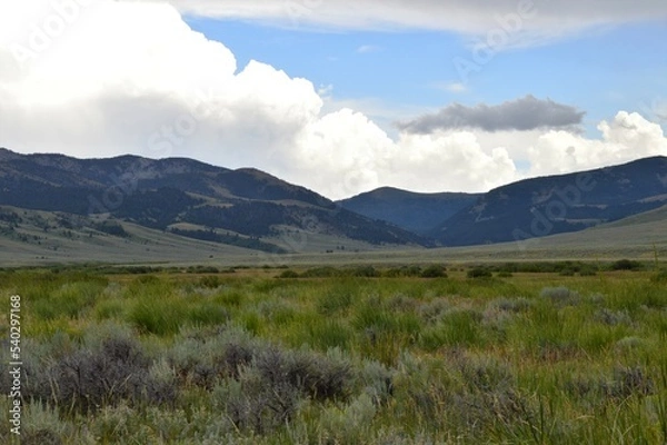 Obraz Cloudy Mountain Valley View