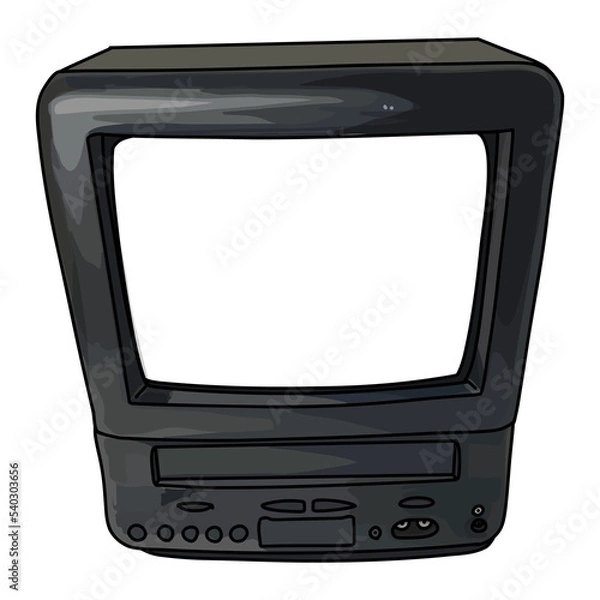 Obraz 90's box tv set with VHS player
