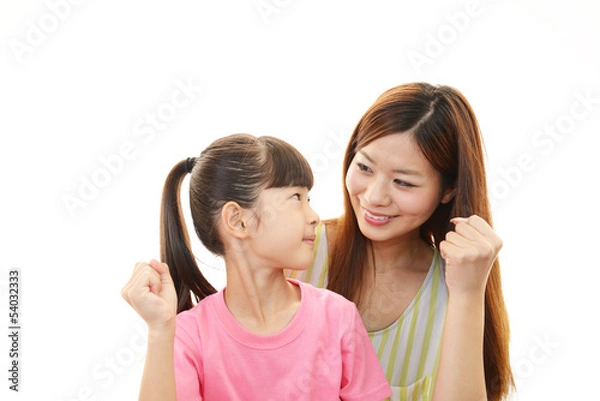 Obraz 笑顔の親子