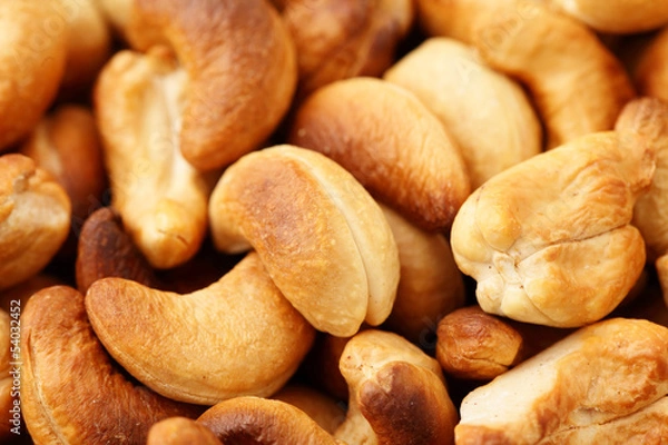 Fototapeta Roasted cashew nuts close up