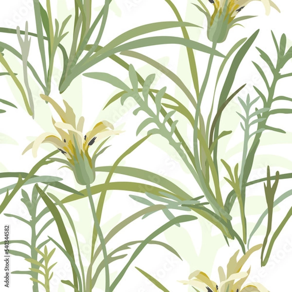 Obraz Floral seamless pattern. Vector design for paper and other use