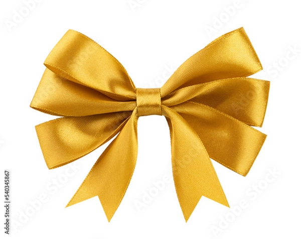 Obraz golden bow isolated on white background