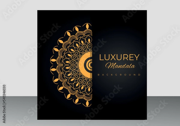 Fototapeta Luxury mandala background with golden mandalas, vector decorative mandala for print, poster, cover, brochure, flyer, and banner.