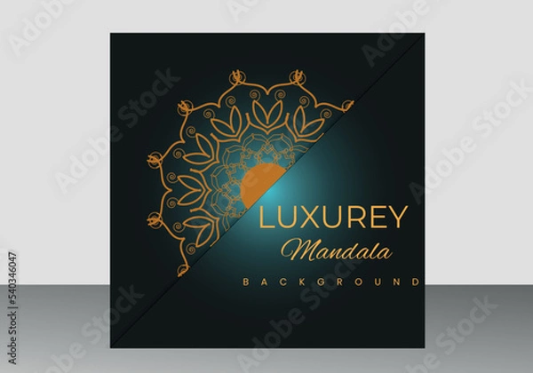 Fototapeta Luxury mandala background with golden mandalas, vector decorative mandala for print, poster, cover, brochure, flyer, and banner.