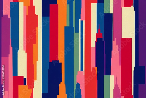 Fototapeta Abstract Retro Pattern Inspired by New York City