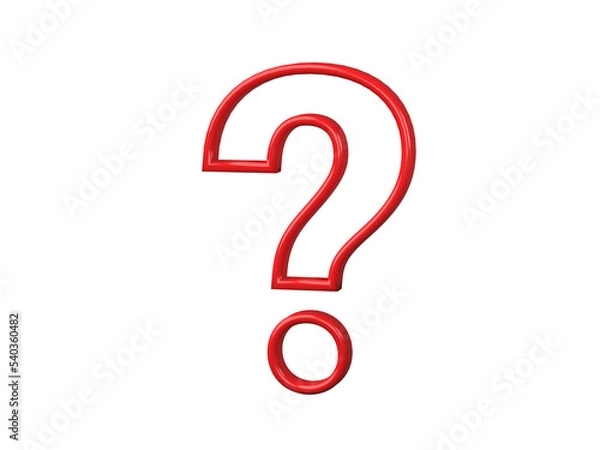 Fototapeta Question Mark icon 3D render.