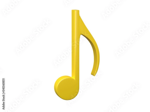 Obraz Music note icon 3D render.