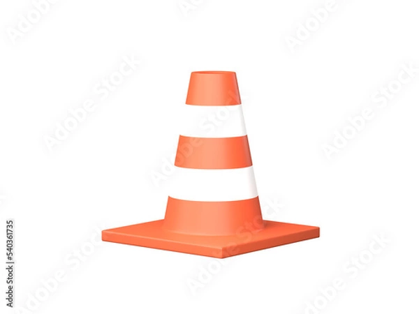 Fototapeta Traffic cone 3D Render
