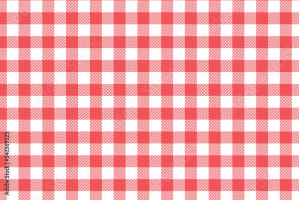 Obraz Gingham pattern design. Checked plaids in red.