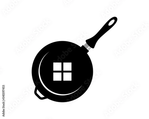 Obraz Pan with windows silhouette inside